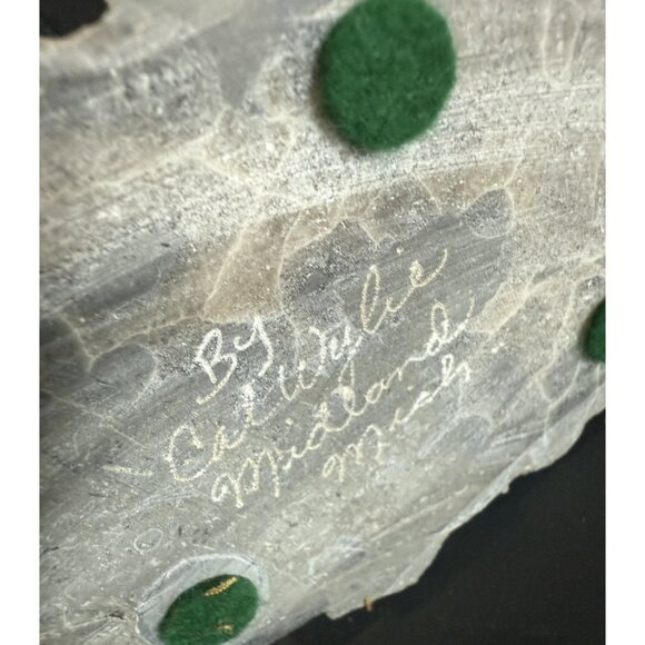 Petoskey Stone Polished Mushroom On A Base Handmade - Picture 6 of 7